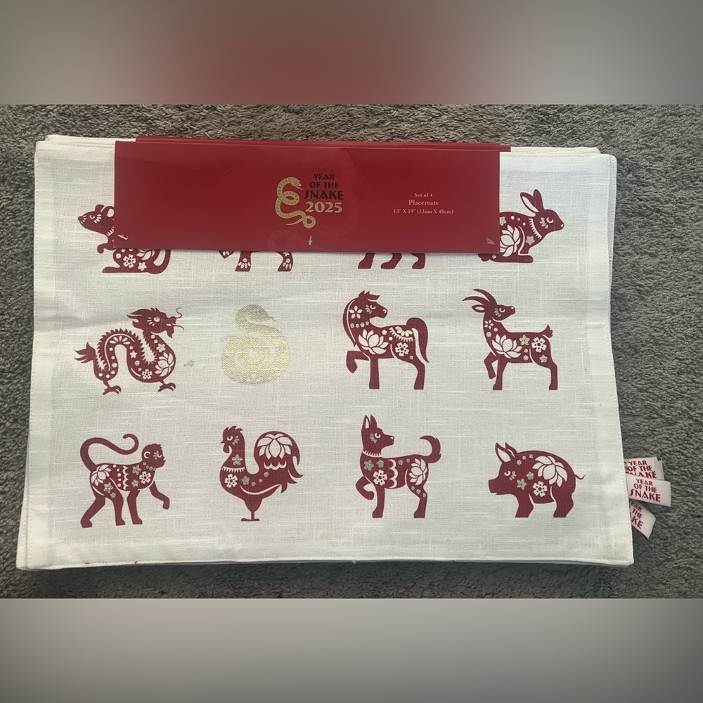 Year of the Snake 2025 Placemats Set
